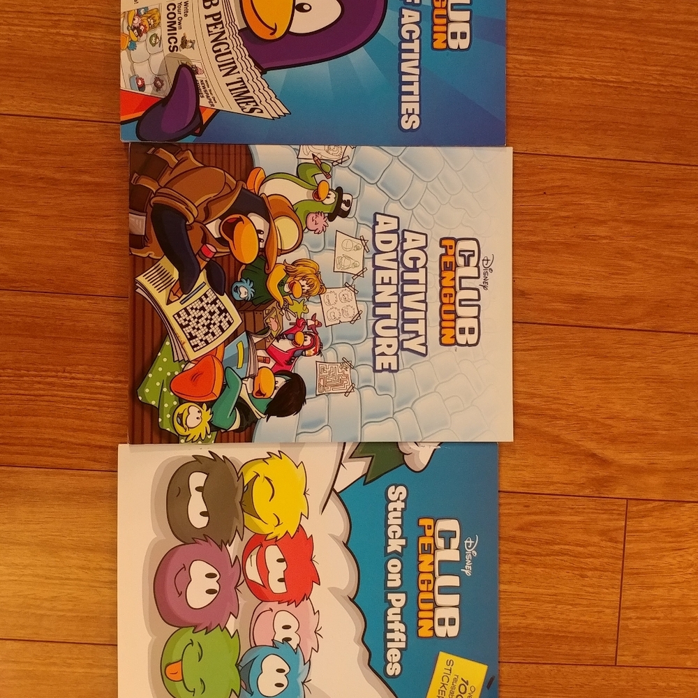 Disney Club penguin set of activity books